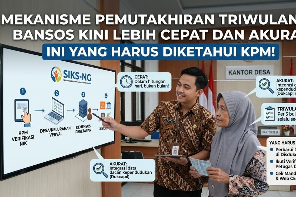 Mekanisme Pemutakhiran Triwulanan Bansos Kini Lebih Cepat dan Akurat, Ini yang Harus Diketahui KPM!